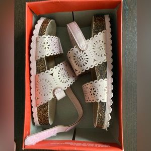 Cat & Jack Gwenivive Pink Sandals Toddler Size 7